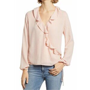 Chelsea28 Ruffle Trim Wrap Top